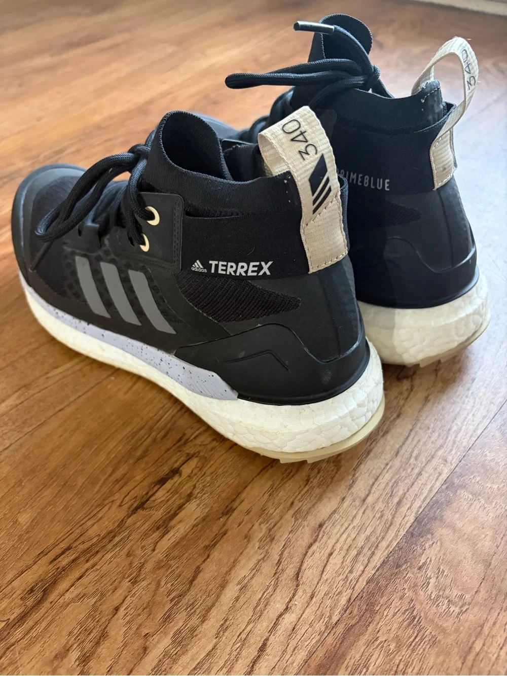 Adidas Terrex Free Hiker aprimeblue Hicking Boots Womens 7.5 Black Savanna
